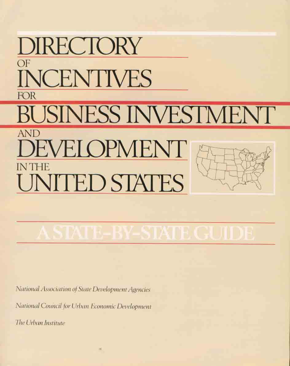 Directory of Incentives for Business Investment & Developement in the US